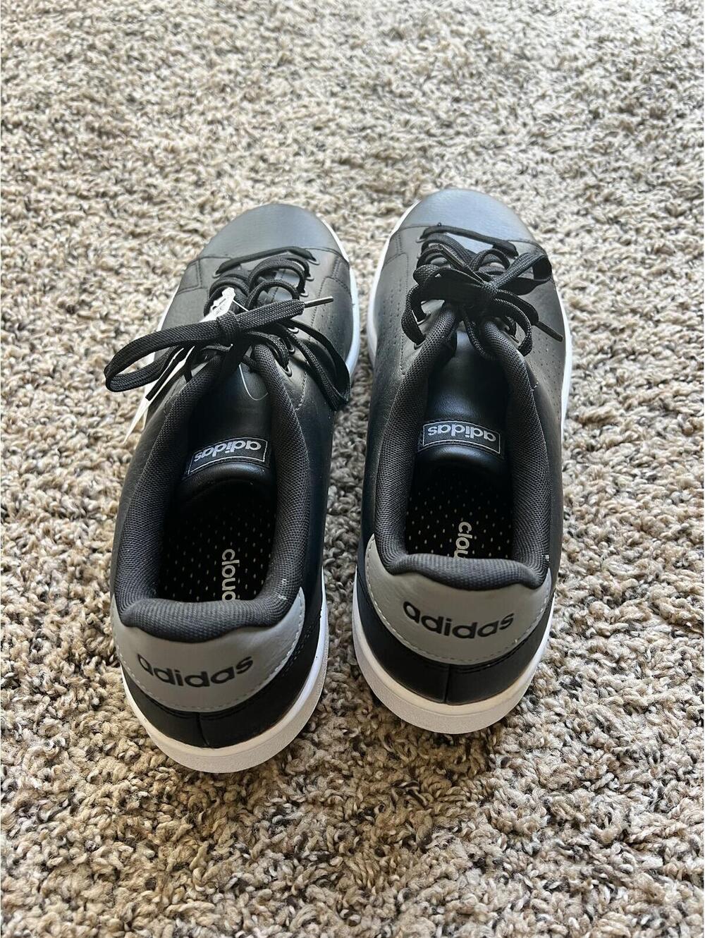 Adidas Advantage Black and Gray Sneakers with Tags NWT Size 12 1/2